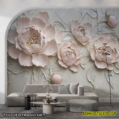 Tranh dán tường Hoa 3D- ADHH3D250109--10P - Kết quả tìm kiếm tranh tường